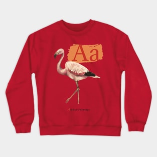 A is for Andean Flamingo Crewneck Sweatshirt